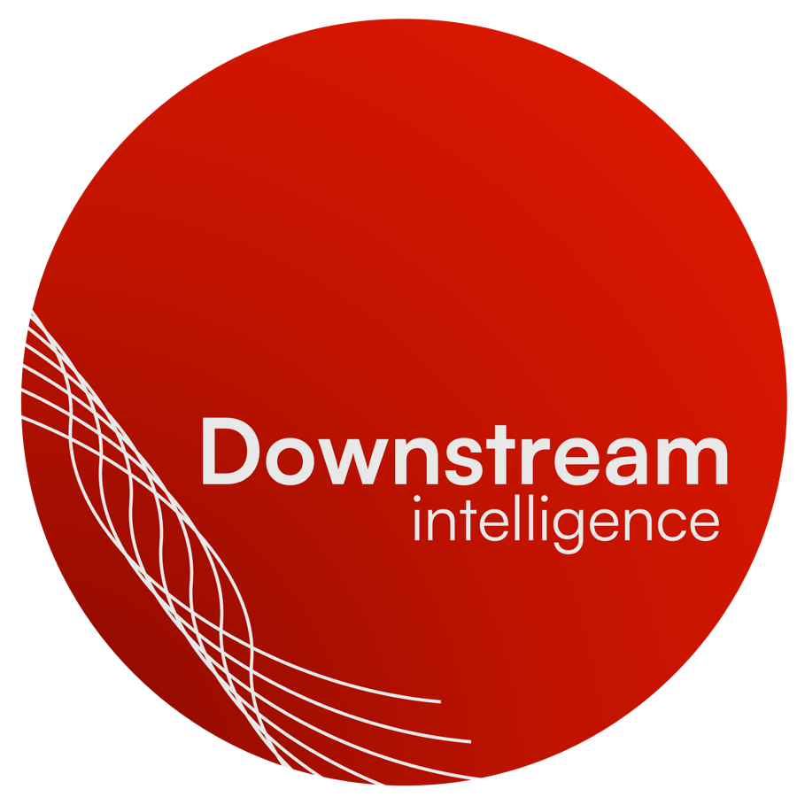 Downstream Intelligence — a red disc with the company name across it.
